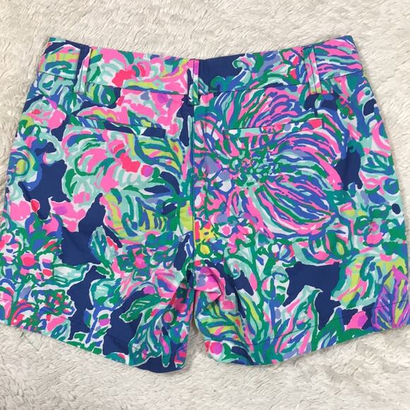 Lilly Pulitzer The Jayne Short Bright Indigo Exotic Escapade Preppy - Picture 4 of 11
